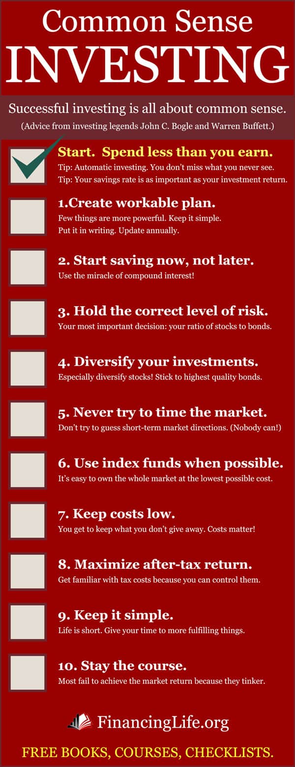 Rules for Common sense Investing