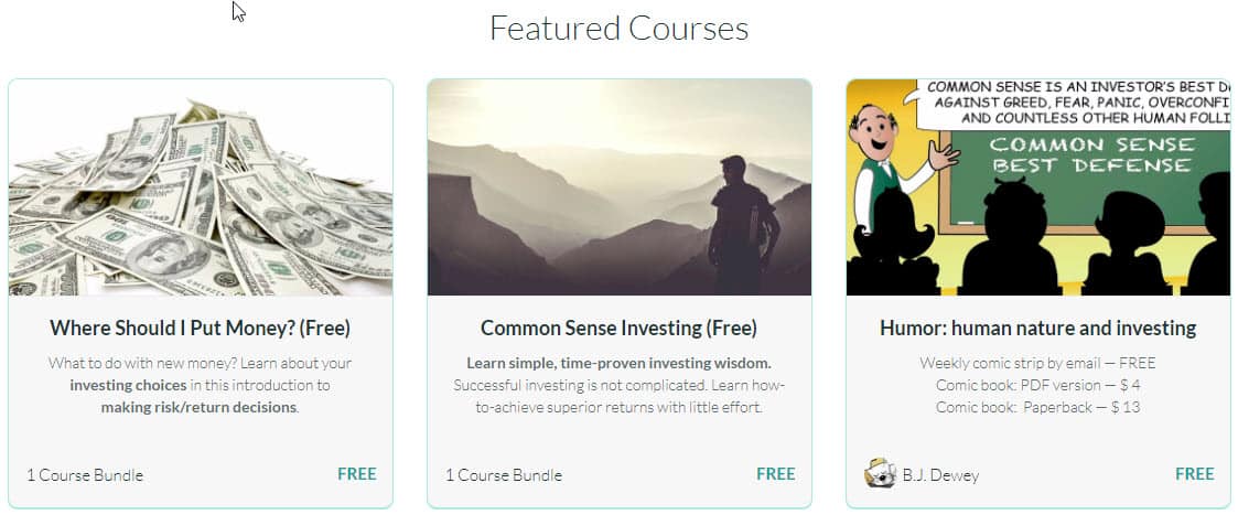 featured courses for beginning investors